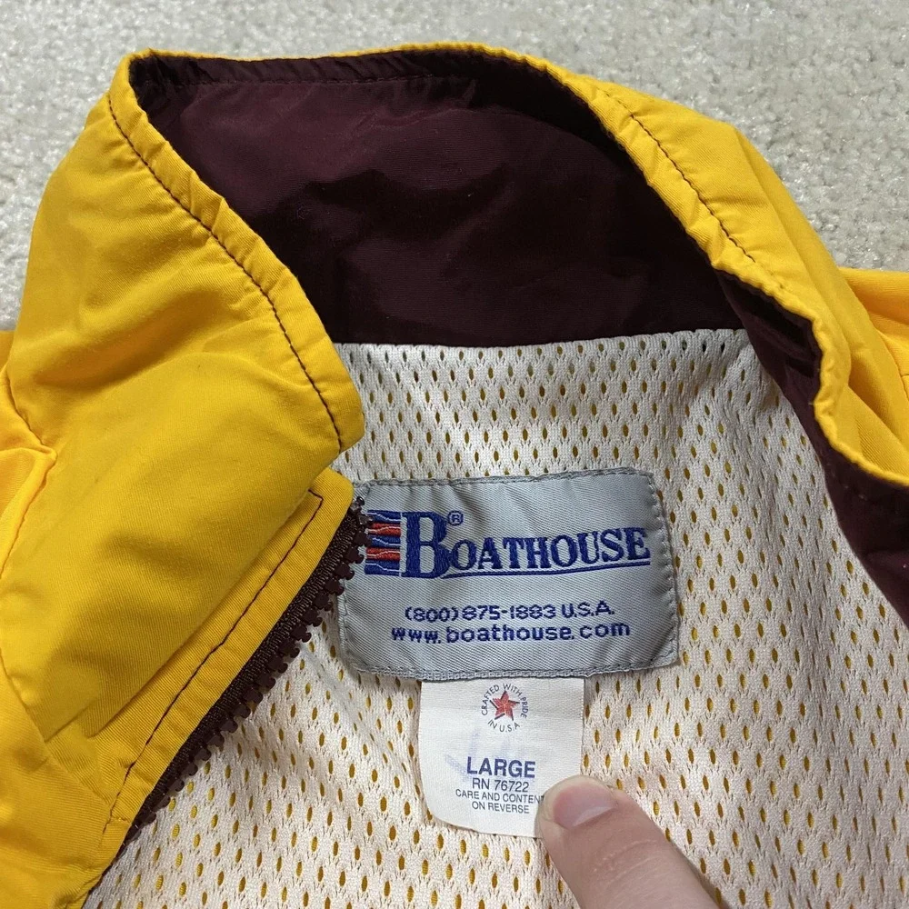 VTG Florida State Seminoles Jacket Womens L Red Yellow NCAA Rowing Boathouse